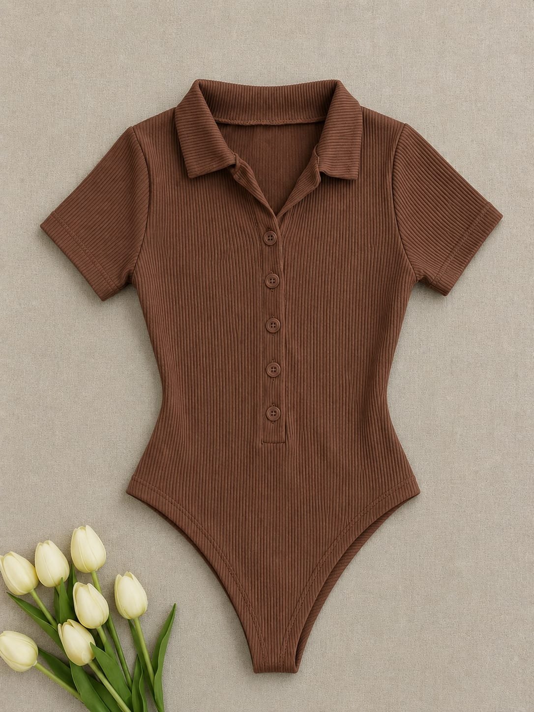 Body Feminino Gola Polo - Belle Lily