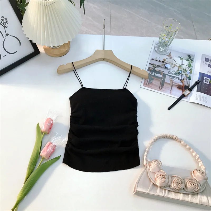 Top corset cropped feminino básico sem mangas - Belle Lily